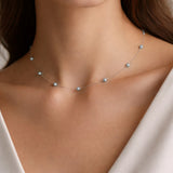 Colar com Pérolas Cinzentas