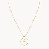 Rosary Pendant with Cross in Circle