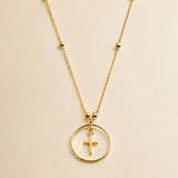 Rosary Pendant with Cross in Circle