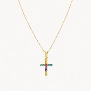 CHANTAL CROSS PENDANT WITH ZIRCONIA