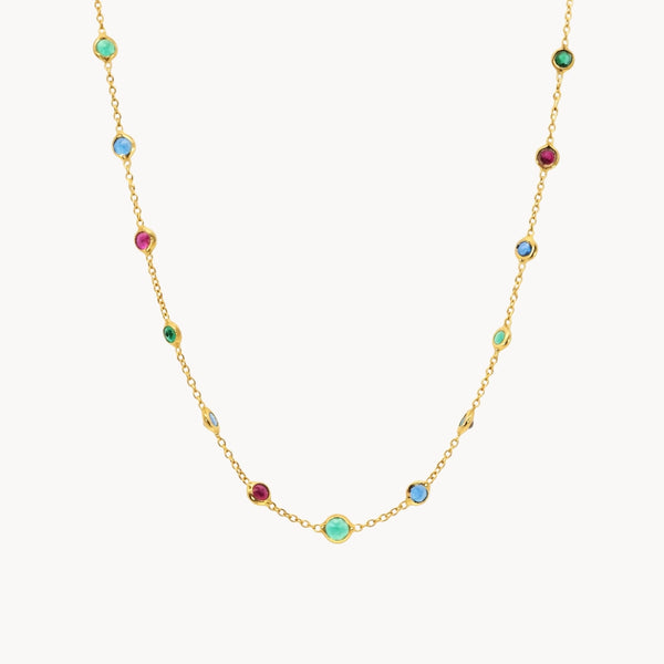 COLLAR CIRCONITAS DE COLOR RUBENA