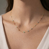 COLLAR CIRCONITAS DE COLOR RUBENA