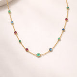 COLLAR CIRCONITAS DE COLOR RUBENA