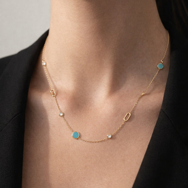 COLLAR ESMALTE CON CIRCONITAS LILIANNE