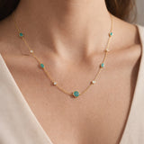 COLLAR ESMALTE CON CIRCONITAS ALYSIA