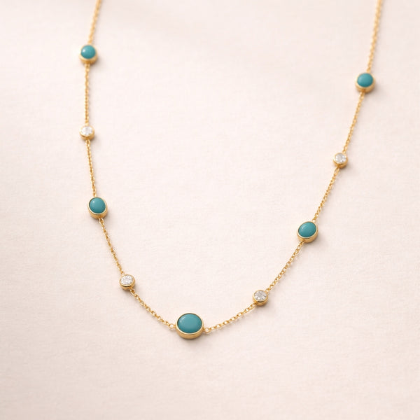 COLLAR ESMALTE CON CIRCONITAS ALYSIA