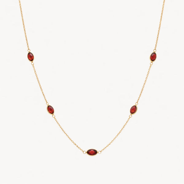COLLAR GRANATES SILVANA