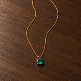 AMETHYST AND BLUE QUARTZ CUSHION-CUT PENDANT
