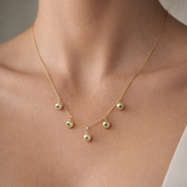 COLLAR CON PERLAS Y CIRCONITAS ZIFA