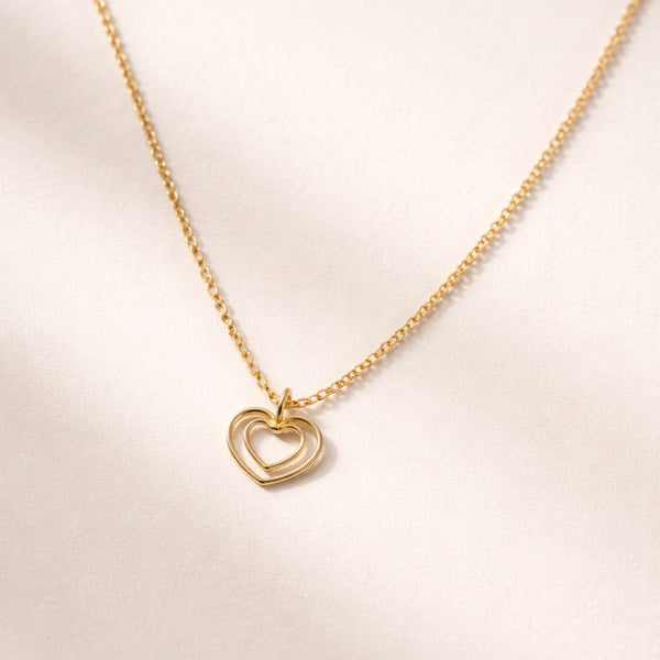 COLGANTE CORAZON DOBLE SILUETA