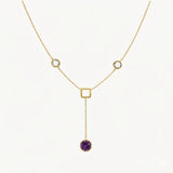 COLLAR CUARZOS AZULES Y AMATISTA DEANA