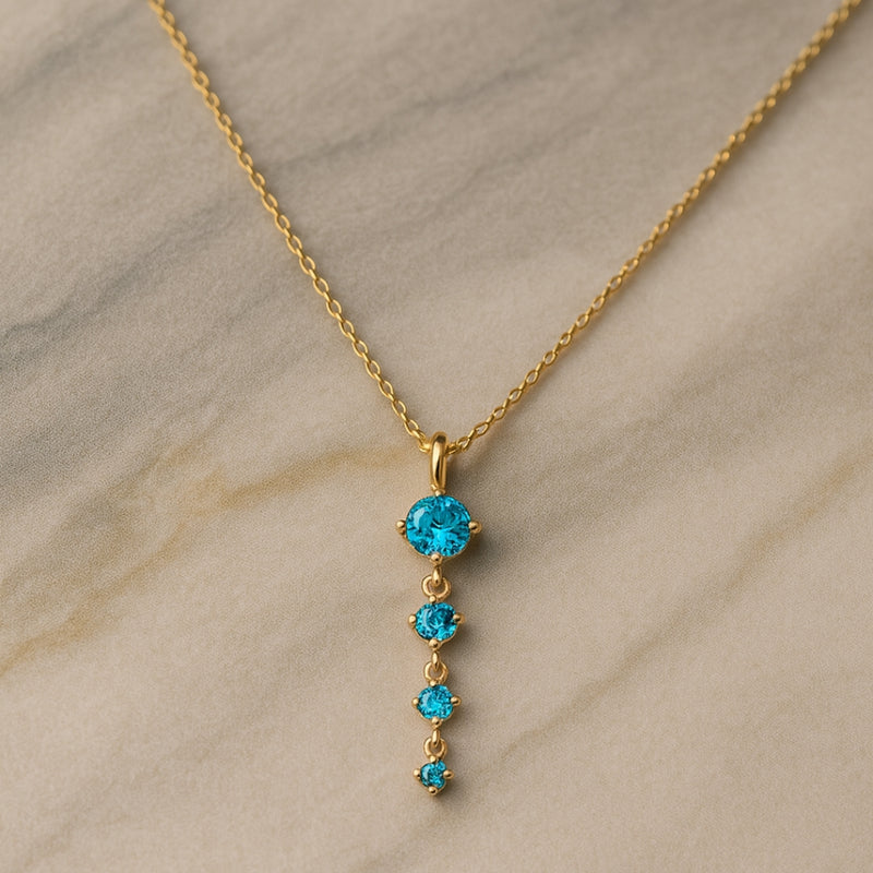 COLGANTE TOPACIOS AZULES ZADA