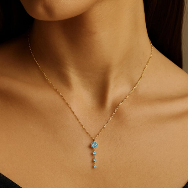 COLGANTE TOPACIOS AZULES ZADA