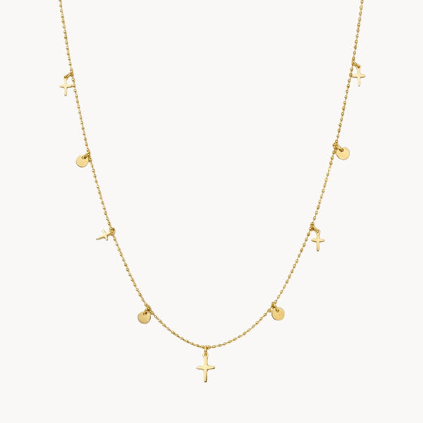 COLLAR CON CRUCES Y CHAPAS JANE