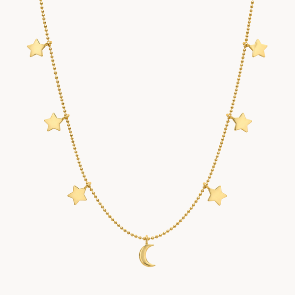 COLLAR MULTIESTRELLAS CON LUNA