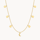 COLLAR MULTIESTRELLAS CON LUNA