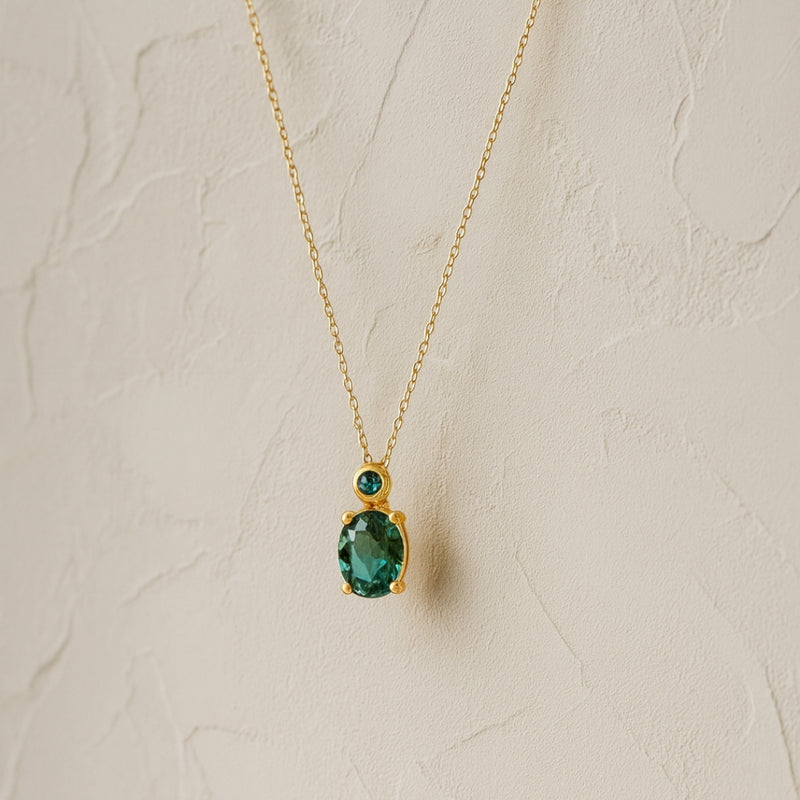 COLGANTE TOPACIO VERDE ELIA