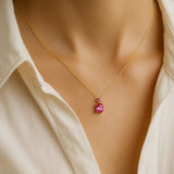 COLGANTE TOPACIO ROSA ELIA