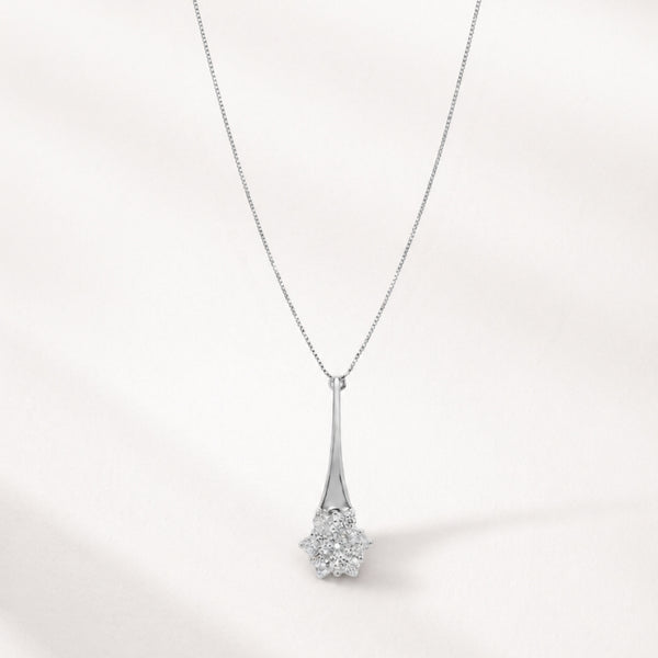 ANARA FLOWER PENDANT WITH ZIRCONIA