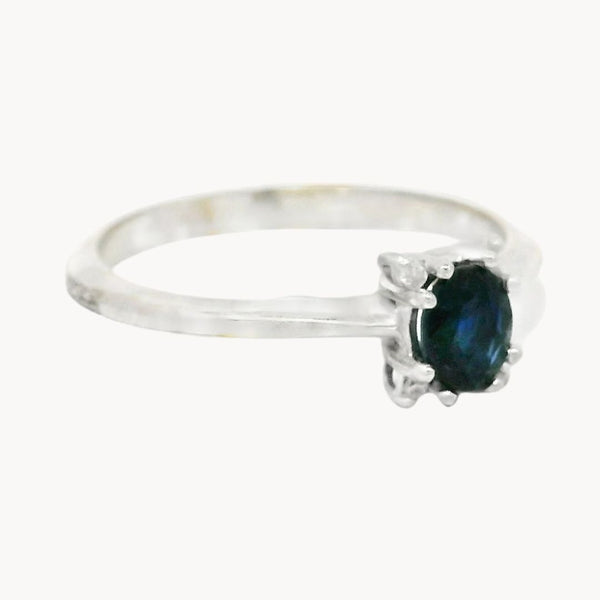 ANILLO ZAFIRO Y DIAMANTES TASIA