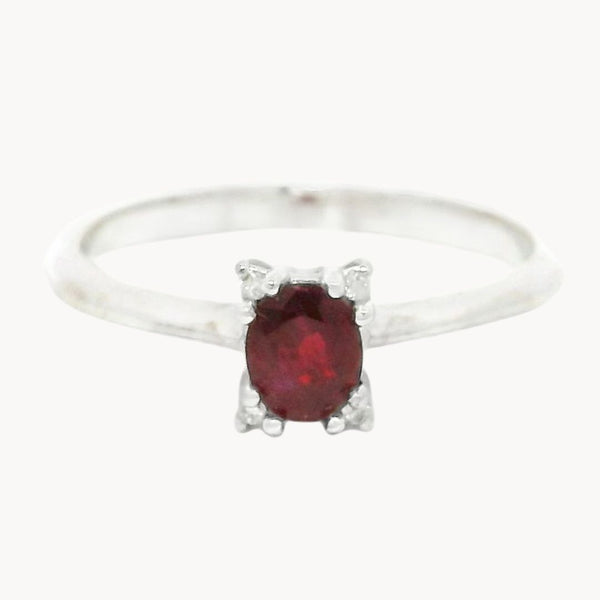 ANILLO RUBI Y DIAMANTES TASIA