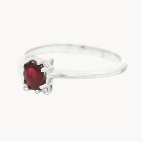 ANILLO RUBI Y DIAMANTES TASIA
