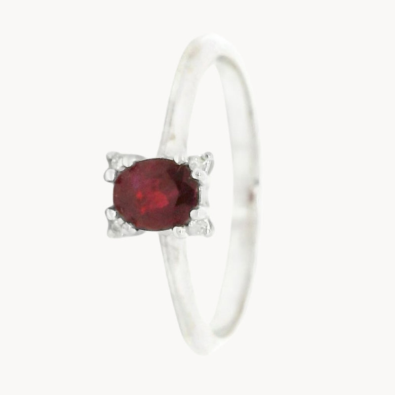 ANILLO RUBI Y DIAMANTES TASIA