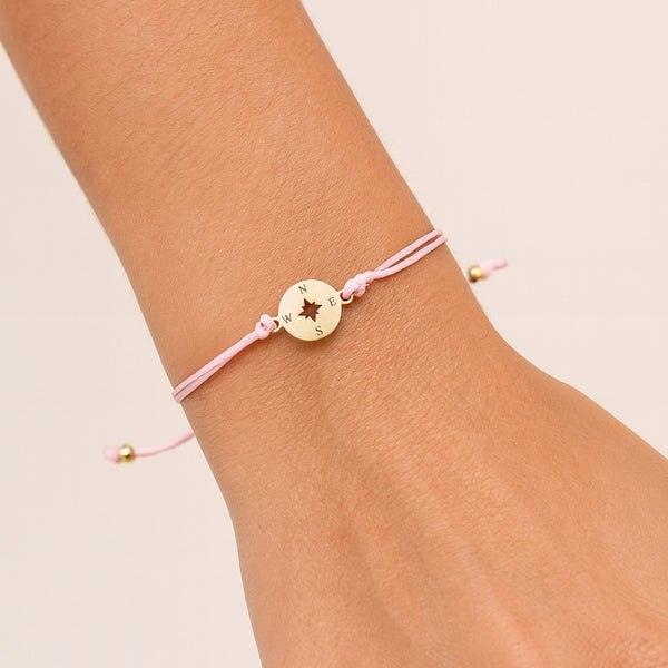 PULSERA MACRAME ROSA DE LOS VIENTOS