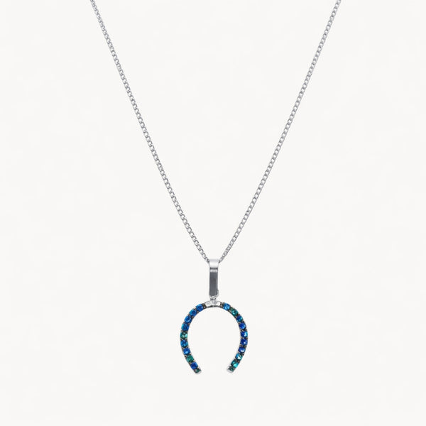 Horseshoe Pendant with Sapphires Keshia