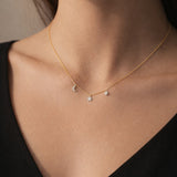 COLAR LUA E ESTRELA COM DIAMANTES JAGA