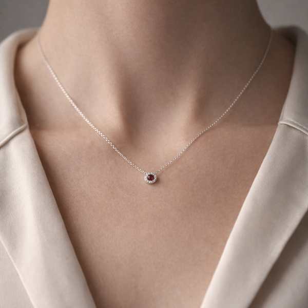 COLGANTE RUBI Y ORLA DIAMANTES LATASHA