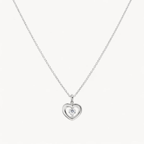 COLGANTE CORAZON CON DIAMANTE ZELINA