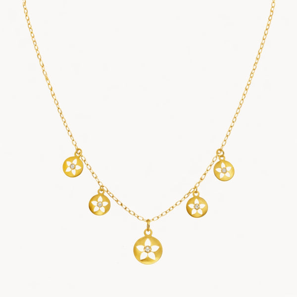 COLLAR FLORES CON DIAMANTES NONIE