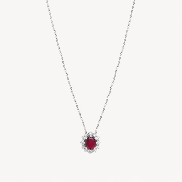 COLGANTE RUBI Y DIAMANTES KATELL