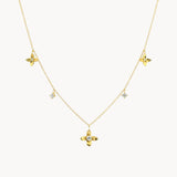 COLLIER AVEC FLEURS ET DIAMANTS SADE