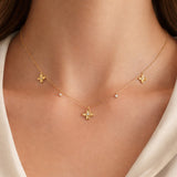 COLLIER AVEC FLEURS ET DIAMANTS SADE