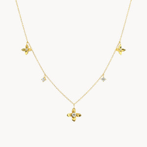 COLLIER AVEC FLEURS ET DIAMANTS SADE