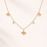 COLLIER AVEC FLEURS ET DIAMANTS SADE