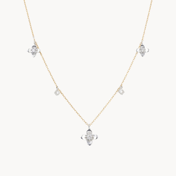 COLLAR CON FLORES Y DIAMANTES SADE