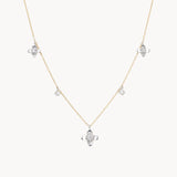 COLLANA CON FIORI E DIAMANTI SADE