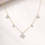 COLLANA CON FIORI E DIAMANTI SADE