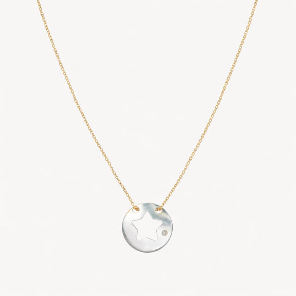 COLGANTE ESTRELLA CON DIAMANTE MIDORI