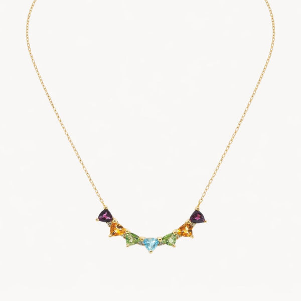COLLAR PIEDRAS DE COLOR  Y DIAMANTES REN