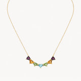 COLAR PEDRAS DE COR E DIAMANTES REN