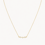 COLAR BARRA CURVA COM 3 DIAMANTES YURI