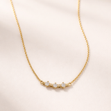 COLAR BARRA CURVA COM 3 DIAMANTES YURI