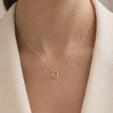 COLLIER AVEC PENDENTIF OUVERT AVEC DIAMANTS EKA