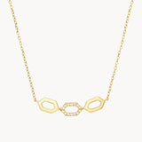COLLAR HEXAGONOS CON DIAMANTES MABYN