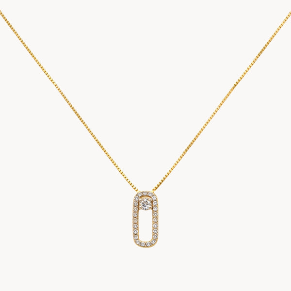 COLGANTE OVALO CON DIAMANTES NATACHA