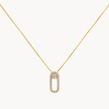 COLGANTE OVALO CON DIAMANTES NATACHA